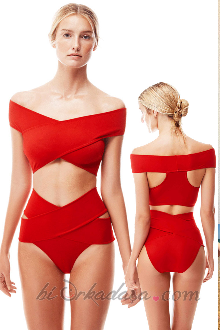 Kırmızı Özel Tasarım Bikini Takım