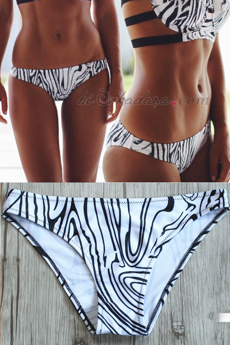 Zebra Desen Bikini Alt