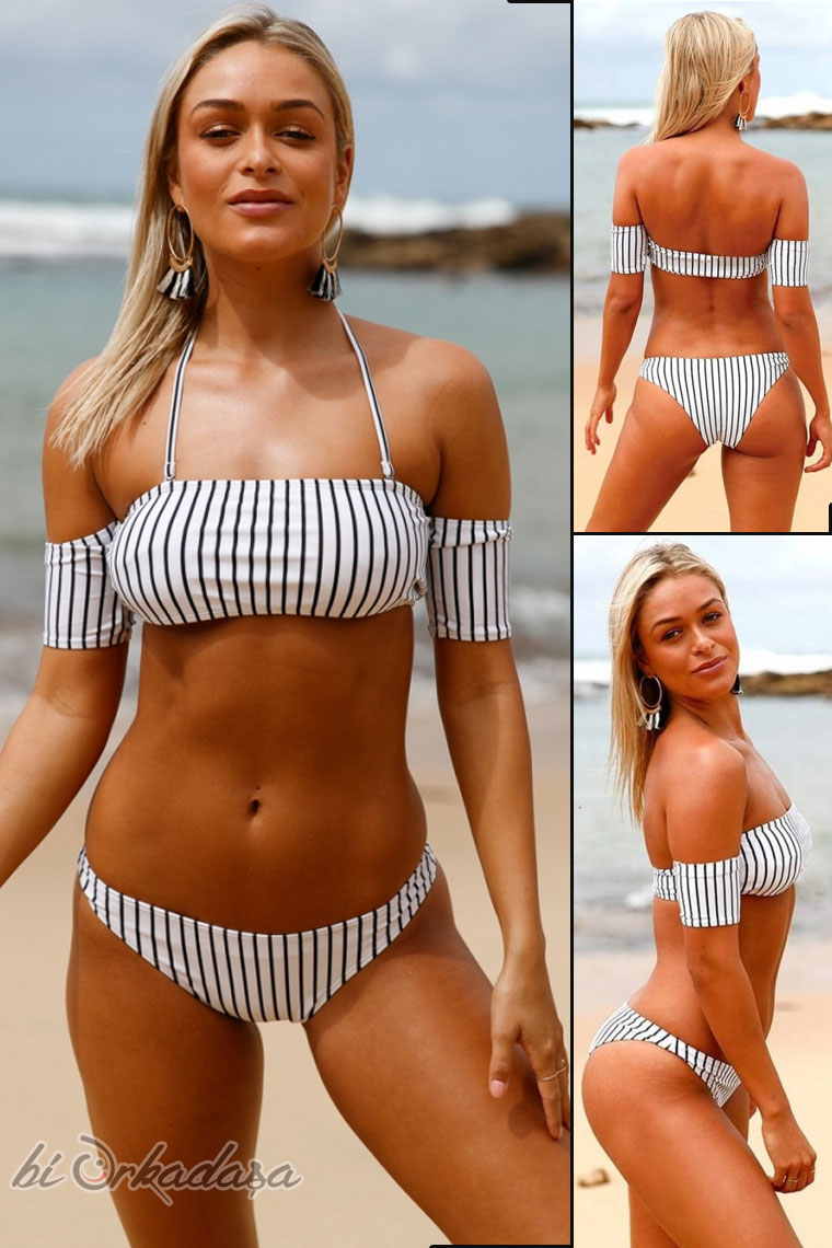 Şık Straplez Bikini Takım